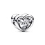 PANDORA PANDORA 792493C01 Open heart sterling silver charm with zirconia