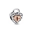 Pandora PANDORA 782505C00 Heart padlock sterling silver and 14k rose gold-plated splitable charm