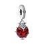 Pandora PANDORA Ladybird sterling silver dangle with salsa red crystal, clear cubic zirconia and black enamel 792571C01