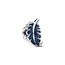 Pandora PANDORA Feather sterling silver charm with transparent blue enamel 792576C01