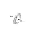 Ti Sento Milano TI SENTO MILANO Zilveren gerhodineerde ring met pavé zirconia's 12287ZI