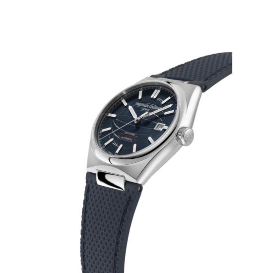 Frederique Constant Frederique Constant New Highlife FC-303BL3NH6B, automaat COSC, staal/staal, 39 mm, donkerblauwe wijzerplaat, datum, 10ATM.
