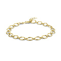 Collectie Milikan 14krt Geelgouden armband, ovale schakeltjes 4.3 mm, 19 cm lang