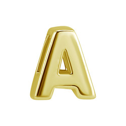 14 krt Geelgouden hanger letter A