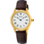Seiko SEIKO Dames SWR072P1, staal/double, leer bruin, witte wijzerplaat, saffier glas, 5 ATM.