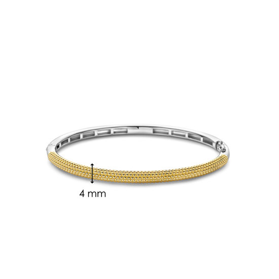 Ti Sento Milano TI SENTO MILANO 23004SY Zilver vergulde bangle met scharnier met nopjes