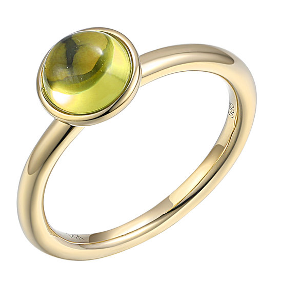 Collectie Milikan 14krt Geelgouden aanschuifring met ronde Lima kwarts  1048916