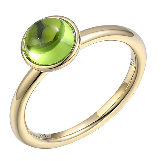 Collectie Milikan 14krt Geelgouden aanschuifring met rond Peridot  1055271