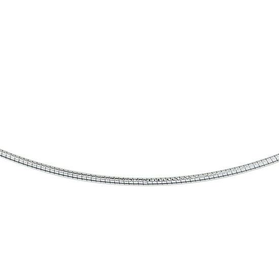 Collectie Milikan 14krt. Witgouden Omega collier 1,25mm. 42cm 1046817