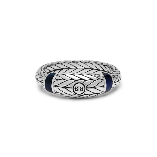 Buddha to Buddha BUDDHA TO BUDDHA 619 Ellen Stone Ring Silver Tigereye Navy