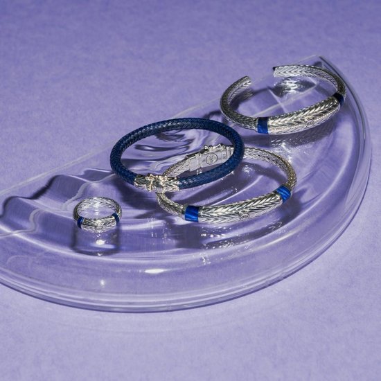 Buddha to Buddha BUDDHA TO BUDDHA 619 Ellen Stone Ring Silver Tigereye Navy