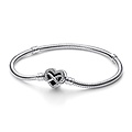 Pandora PANDORA 592645C01 Snake chain sterling silver bracelet with Infinity Heart clasp