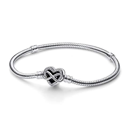 Pandora PANDORA 592645C01 Snake chain sterling silver bracelet with Infinity Heart clasp