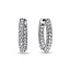 Pandora PANDORA 292624C01 Sterling silver hoop earrings with pavé zirconia