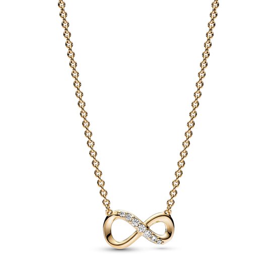 Pandora PANDORA 368821C01 Infinity 14k gold-plated collier with zirconia, 50 cm