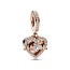 Pandora PANDORA 789402C01 Heart Mom 14k rose gold-plated double dangle with zirconia