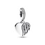 Pandora PANDORA 792646C01 Heart angel wing sterling silver dangle with zirconia