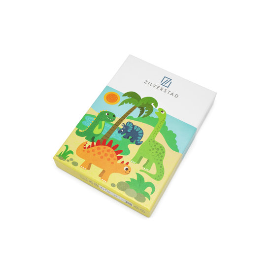 Zilverstad kinderbestek en spaarpotten Kinderbestek Dino's 4-dlg RVS 6833070