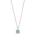 Jarrèl Jewelry JARREL 4Y.3313.TOC 14krt geelgouden collier met hanger Los Angeles petit met blauw topaas