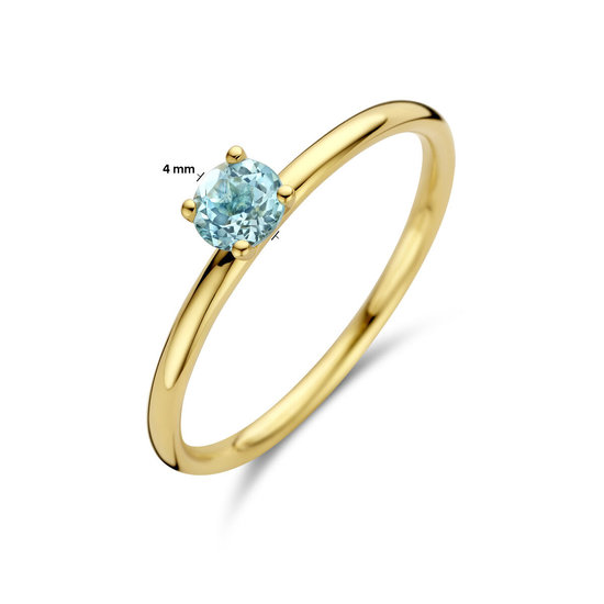 Collectie Milikan 14 karaat geelgouden aanschuifring