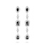 Collectie Milikan Zilveren oorstekers met zwarte zirconia in entourage 1055426