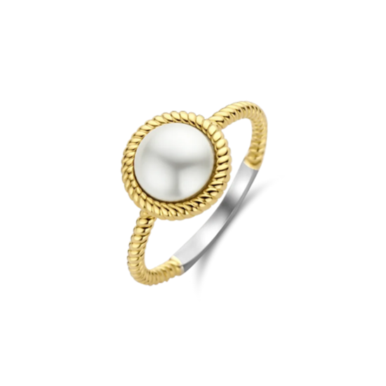 Ti Sento Milano TI SENTO MILANO 12295YP Zilver vergulde ring met witte parel