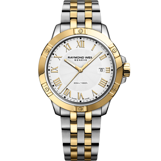 Raymond Weil Raymond Weil Tango 300 8160-STP-00308, heren, staal/bicolor, witte wijzerplaat, saffier glas, 30 ATM.
