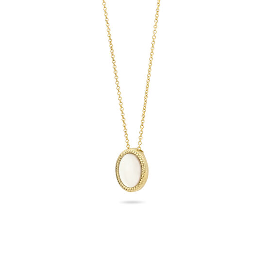 Blush BLUSH 14k Geelgouden collier 3154YMP met ovaal parelmoer (UITLOPEND)