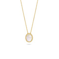 Blush BLUSH 14k Geelgouden collier 3154YMP met ovaal parelmoer (UITLOPEND)