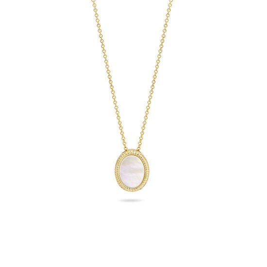 Blush BLUSH 14k Geelgouden collier 3154YMP met ovaal parelmoer (UITLOPEND)