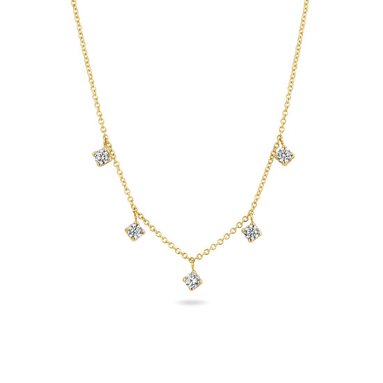 Blush BLUSH 14k Geelgouden Collier 3157YZI met 5x zirconia's