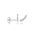 Blush BLUSH 14k Witgouden Oorstekers gebogen staafje met zirconia's 7319WZI (UITLOPEND)
