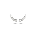 Blush BLUSH 14k Witgouden Oorstekers gebogen staafje met zirconia's 7319WZI (UITLOPEND)