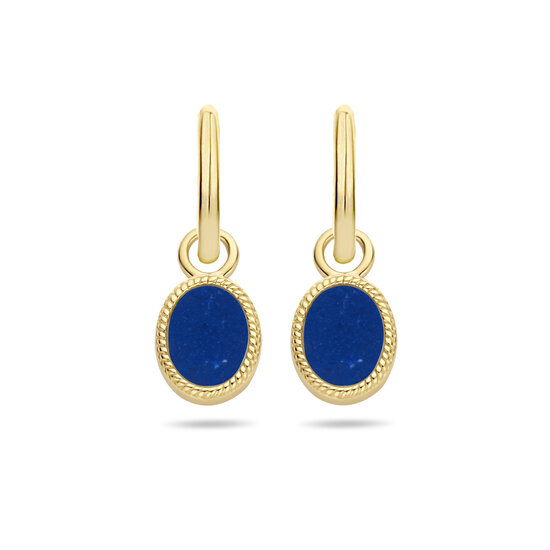 Blush BLUSH 14k Geelgouden oorbedels Lapis Lazuli 9078YLA (UITLOPEND)