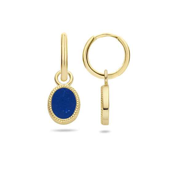 Blush BLUSH 14k Geelgouden oorbedels Lapis Lazuli 9078YLA (UITLOPEND)