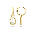 Blush BLUSH 14k Geelgouden oorhangers parelmoer 9078YMP