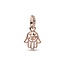 Pandora PANDORA Hamsa hand 14k rose gold-plated dangle 789144C00