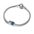 Pandora PANDORA 792701C01 Gecko sterling silver charm with black crystal and shaded transperant metallic light to darm blue enamel
