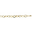 Monzario MONZARIO 14krt geelgouden fantasie armband 977A, open hoekige schakels mat/glans 19cm