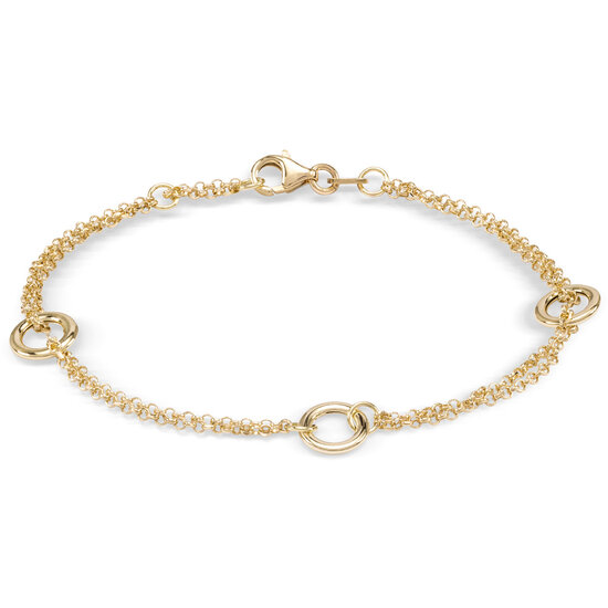 Monzario Monzario 14krt geelgouden armband 1477A GEEL