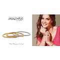 Monzario Monzario, 18krt witgouden Stella Milano stretch armband 1282A WIT