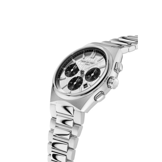 Frederique Constant Frederique Constant New Highlife FC-391SB4NH6B, automaat chronograaf, staal/staal, 41 mm, zilver/zwart wijzerplaat, datum, 10ATM. (LTD no. 0273/1888)