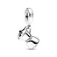 Pandora PANDORA 792679C01 Moka pot sterling silver dangle with zirconia and black enamel