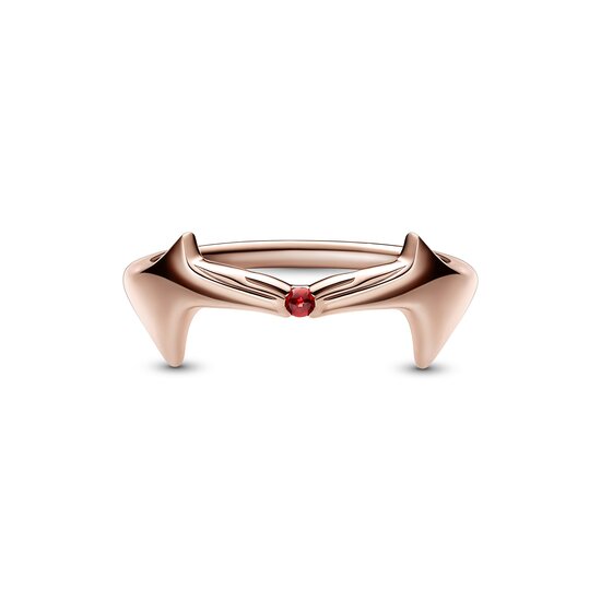 Pandora PANDORA Marvel Ring Scarlett Witch 182756C01, 14k rose gold-plated with salsa red crystal