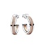 Pandora PANDORA Logo sterling silver and 14k rose gold-plated hoop earrings with zirconia 282737C01