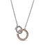 Pandora PANDORA Logo intertwined circle sterling silver and 14k rose gold-plated necklace with zirconia 382778C01