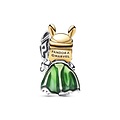 Pandora PANDORA Marvel Loki sterling silver and 14k gold-plated charm with transparent green and black enamel 762764C01