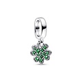 Pandora PANDORA Clover sterling silver dangle with royal green crystal 792751C01