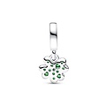Pandora PANDORA Clover sterling silver dangle with royal green crystal 792751C01
