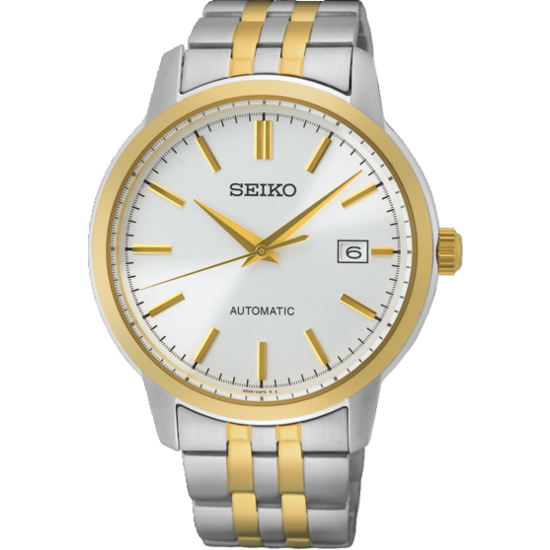 Seiko Seiko Automaat SRPH92K1 staal/staal bicolor, zilverkl. wijzerplaat, datum, 10ATM.